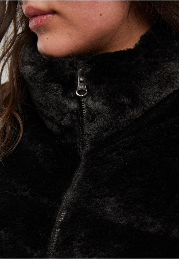 Ladies Short Faux Fur Puffer Jacket -  - TTUTB7935 - 34