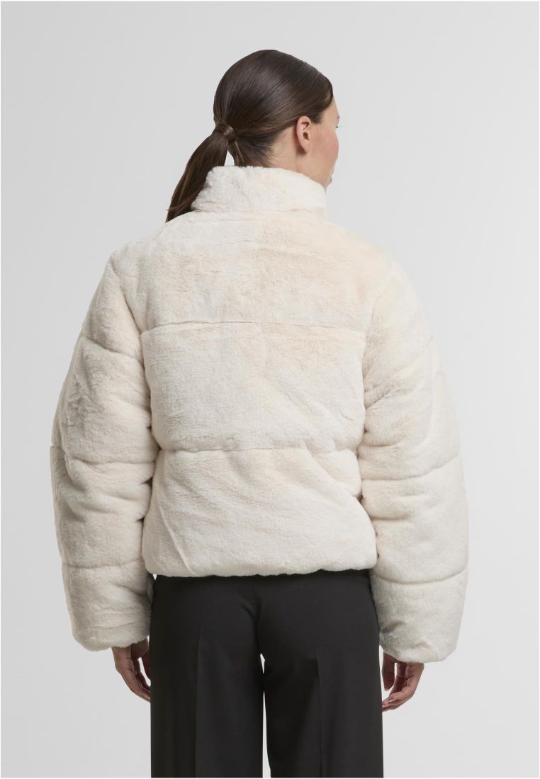 Ladies Short Faux Fur Puffer Jacket -  - TTUTB7935 - 4