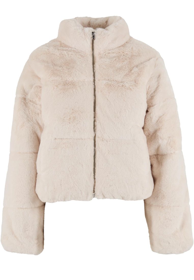 Ladies Short Faux Fur Puffer Jacket -  - TTUTB7935 - 32