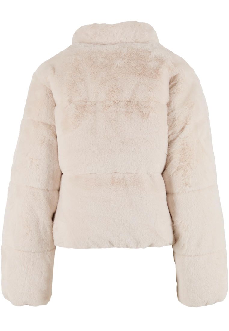 Ladies Short Faux Fur Puffer Jacket -  - TTUTB7935 - 38