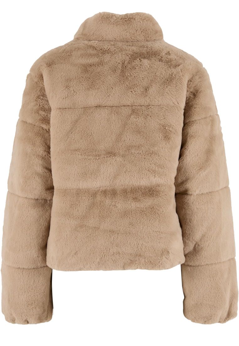 Ladies Short Faux Fur Puffer Jacket -  - TTUTB7935 - 188
