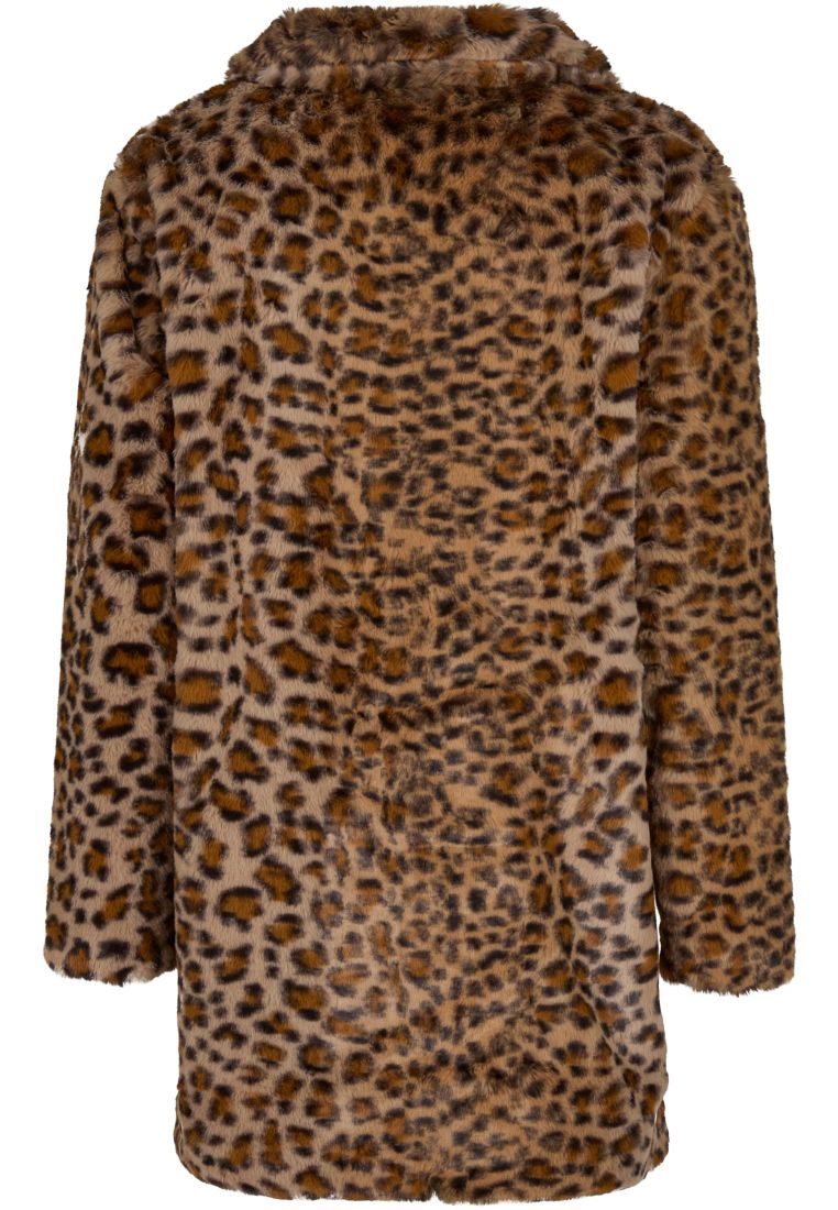 Ladies Oversized Faux Fur Leo Coat -  - TTUTB7937 - 40