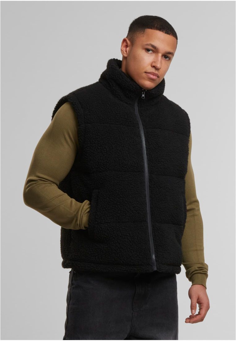 Basic Teddy Puffer Vest -  - TTUTB7939 - 1