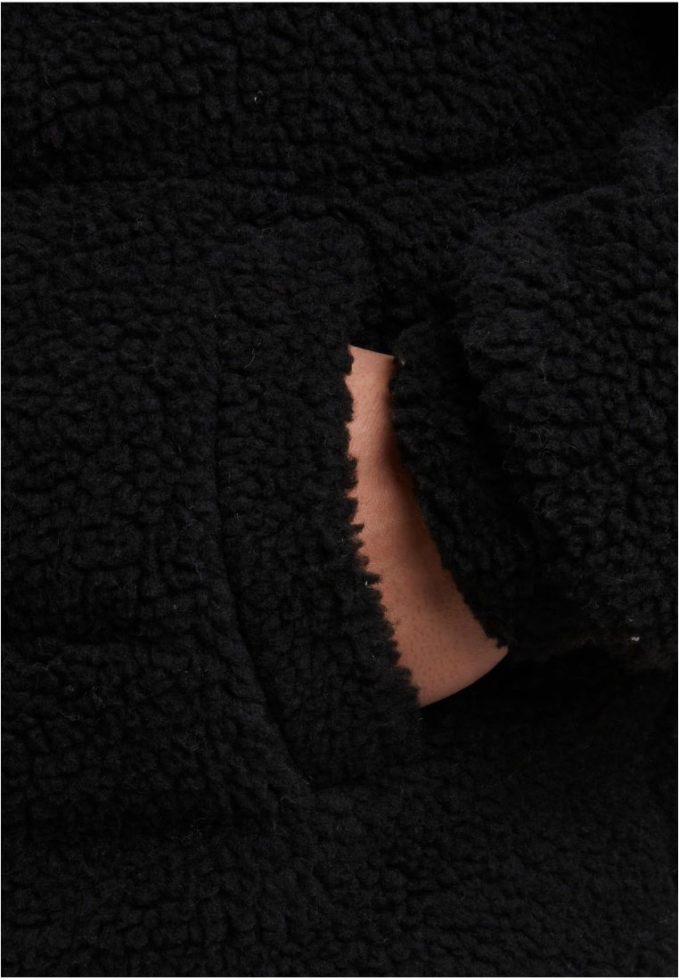 Fabric Mix Teddy Puffer Jacket - - TTUTB7940 - 7