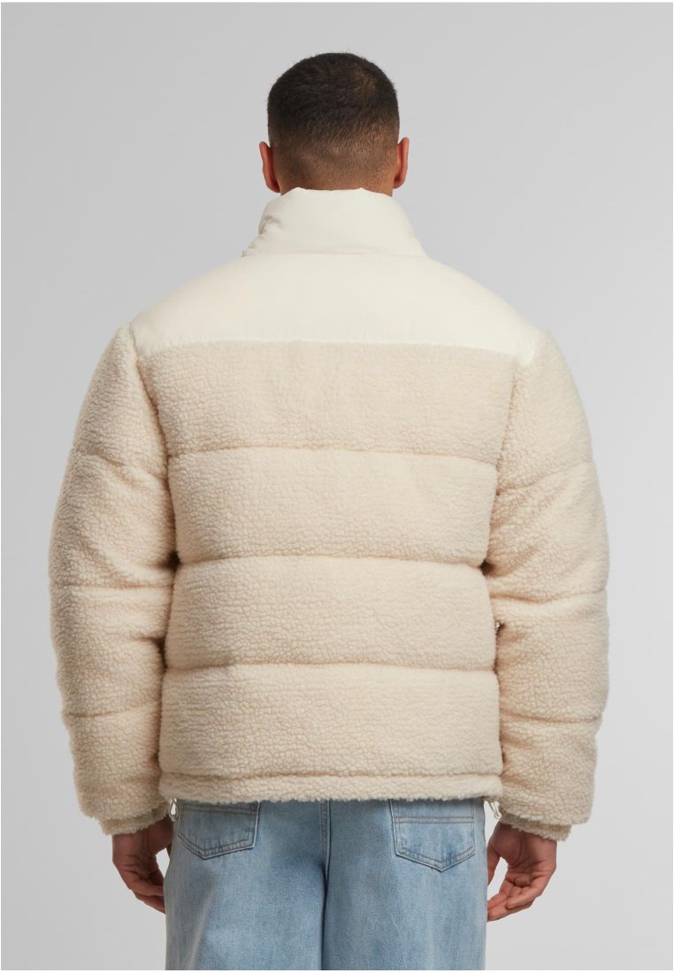 Fabric Mix Teddy Puffer Jacket - - TTUTB7940 - 515