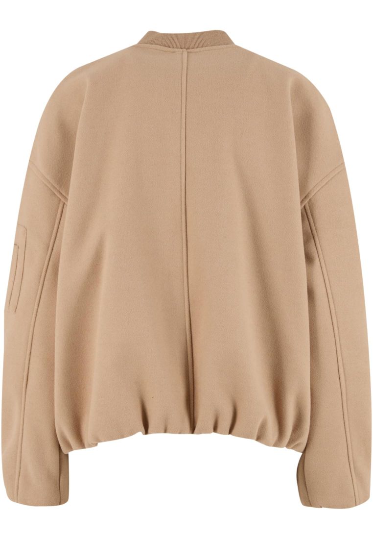 Ladies Faux Wool Bomber Jacket - - TTUTB8107 - 308