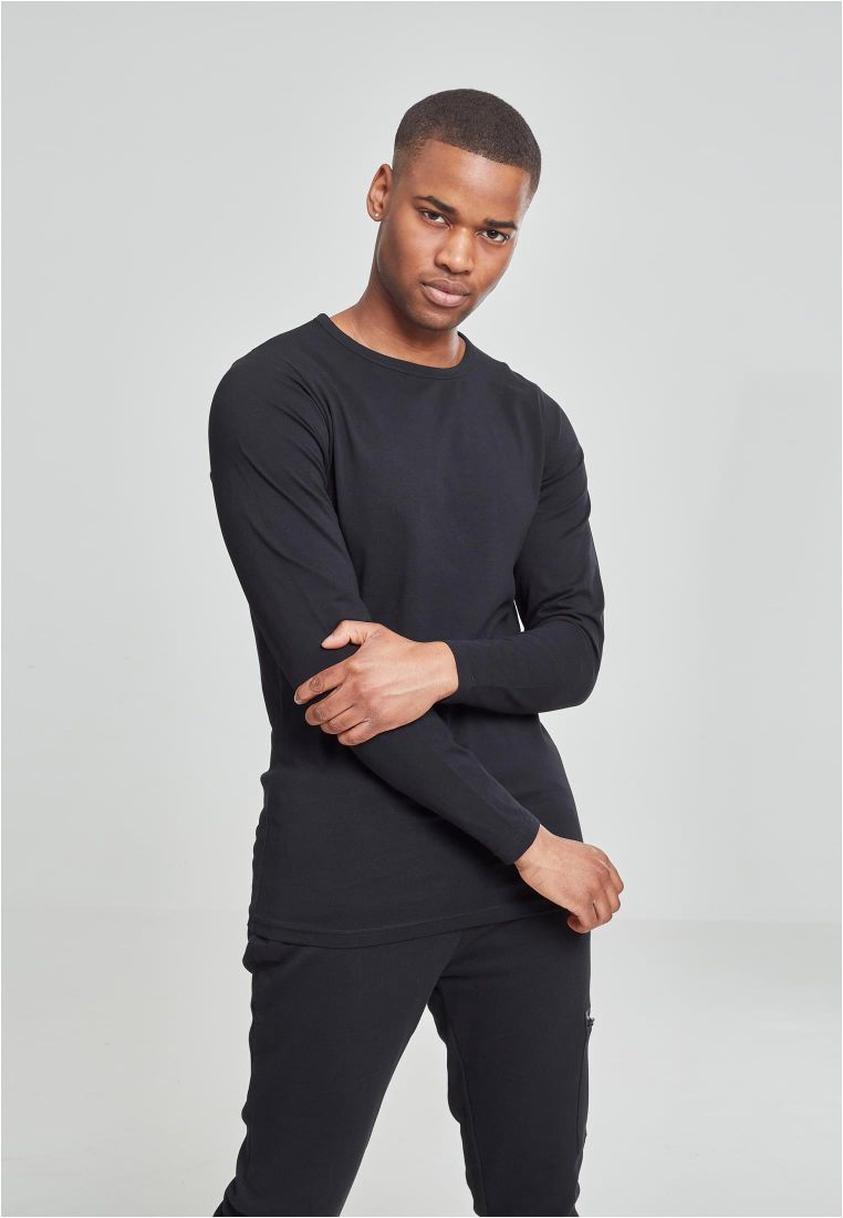 Fitted Stretch L/S Tee - Mens Crewnecks - TTUTB816 - 1