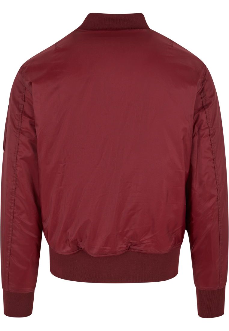 Urban Classics Basic Bomber Jacket fire red -  - Online Hip  Hop Fashion Store
