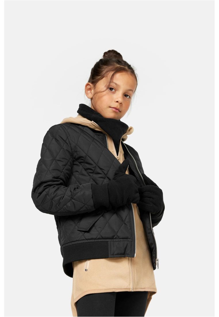 Girls Diamond Quilt Nylon Jacket - LASTENVAATTEET - TTUUCK806 - 34