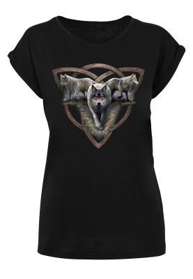 Ladies Anne Stokes - Wolf Trio  T-Shirt