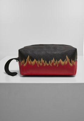 Flame Print Cosmetic Pouch