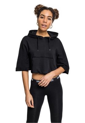 Ladies Cropped Hooded Poncho