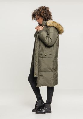 Ladies Oversize Faux Fur Coat-TB2382 Puffer
