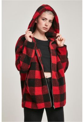 Hooded Ladies Jacket-TB3056 Sherpa Oversized Check