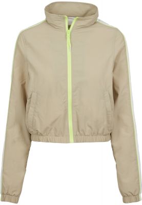 Ladies Short Piped Track Jacket