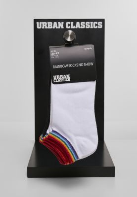 Rainbow Socks No Show 4-Pack