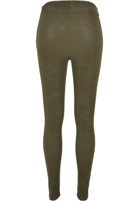 Ladies Washed Faux Leather Pants