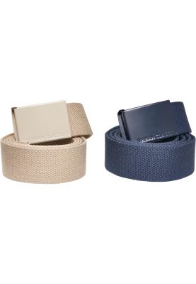 2-Pack-TB4038 Canvas Colored Buckle Belt