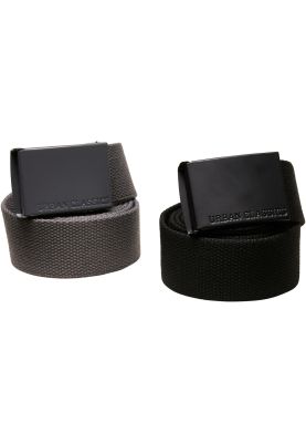 2-Pack-TB4038 Buckle Belt Colored Canvas