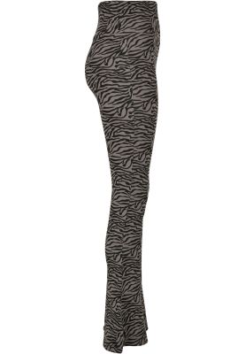 Ladies High Waist Zebra Boot Cut Leggings