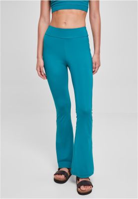 PlantTec Plant-Based Performance Flare Leggings - Ribbed / Teal