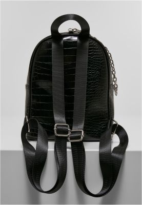 Croco Synthetic Leather Backpack