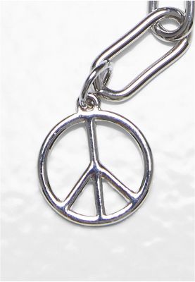 Y Chain Peace Pendant Bracelet