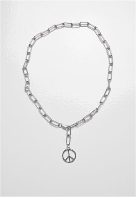 Y Chain Peace Pendant Necklace And Bracelet-TB6508