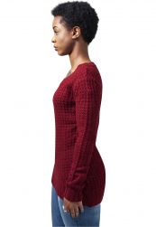 Ladies Long Wideneck Sweater