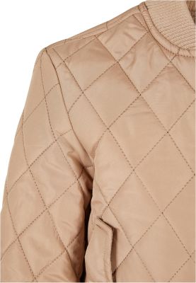 Girls Diamond Quilt Nylon Jacket